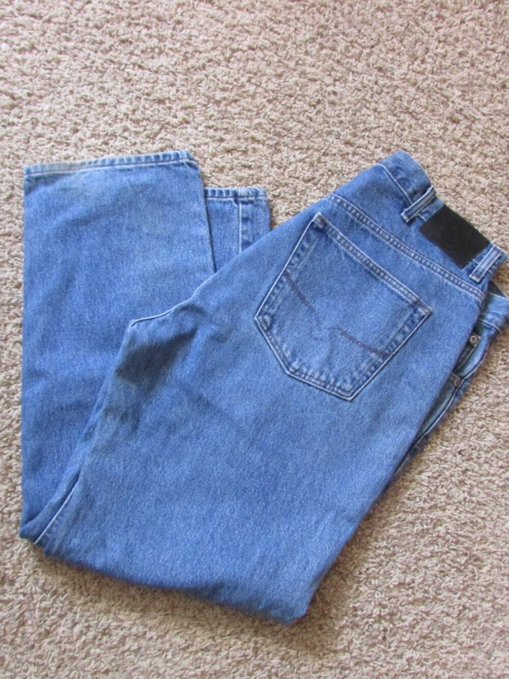 Harley Davidson Traditional 38X30 Blue Denim 5 Pocket Jeans Zip Fly